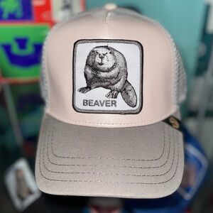 Goorin bros Beaver hat - Pink and Gray Leather
